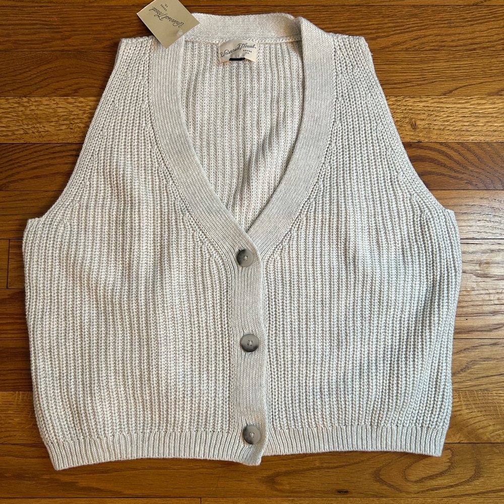 Universal Thread Cream Knit Button-Up Cardigan